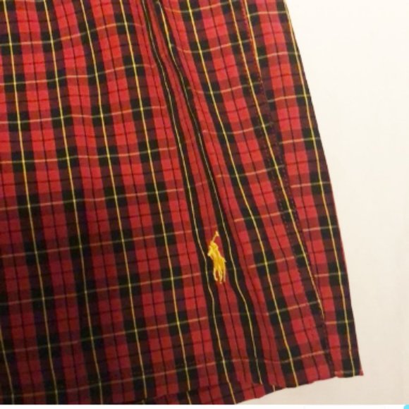 Boxer shorts mens new size L Polo Ralph Lauren cotton classic fit plaid - Picture 2 of 4